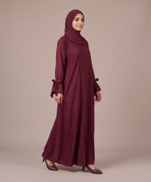Maroon Open Gown Abaya
