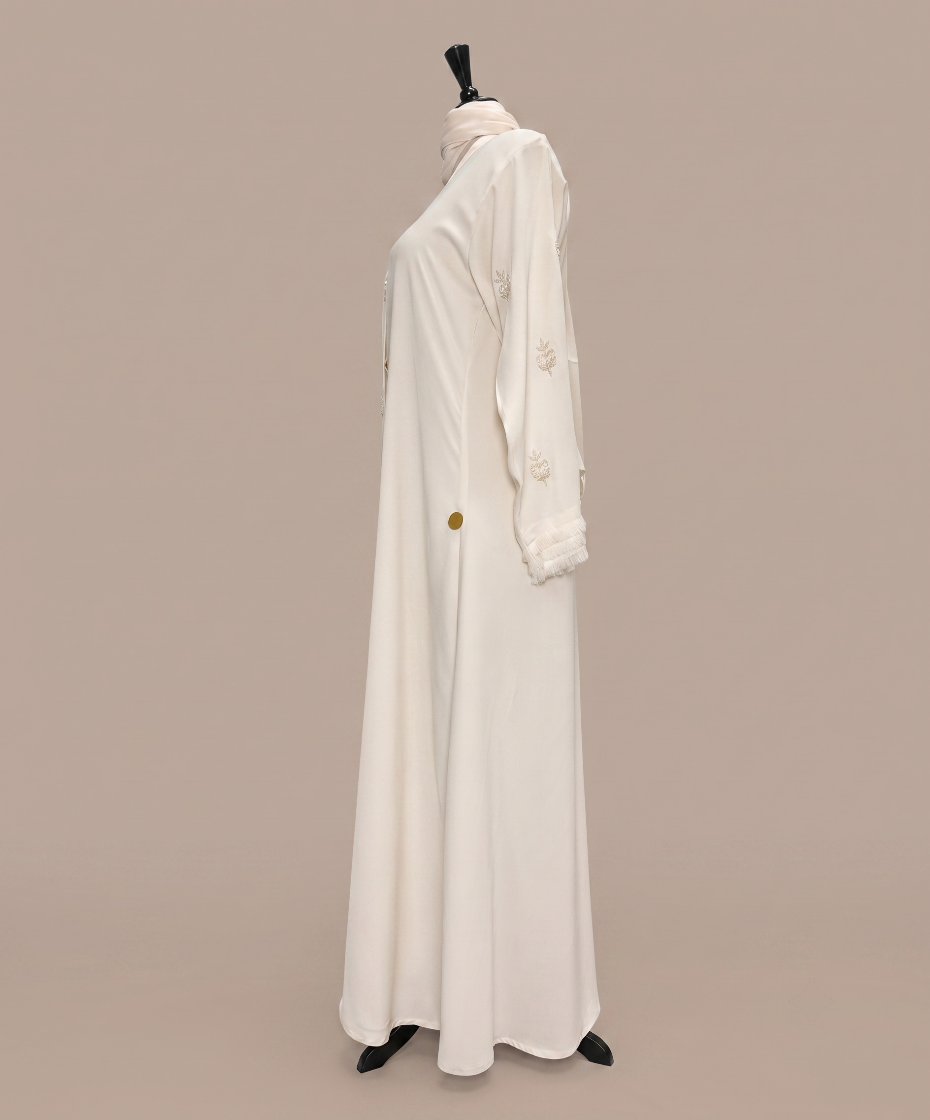 Fancy Hand-Beaded Front Open Abaya - Image 15