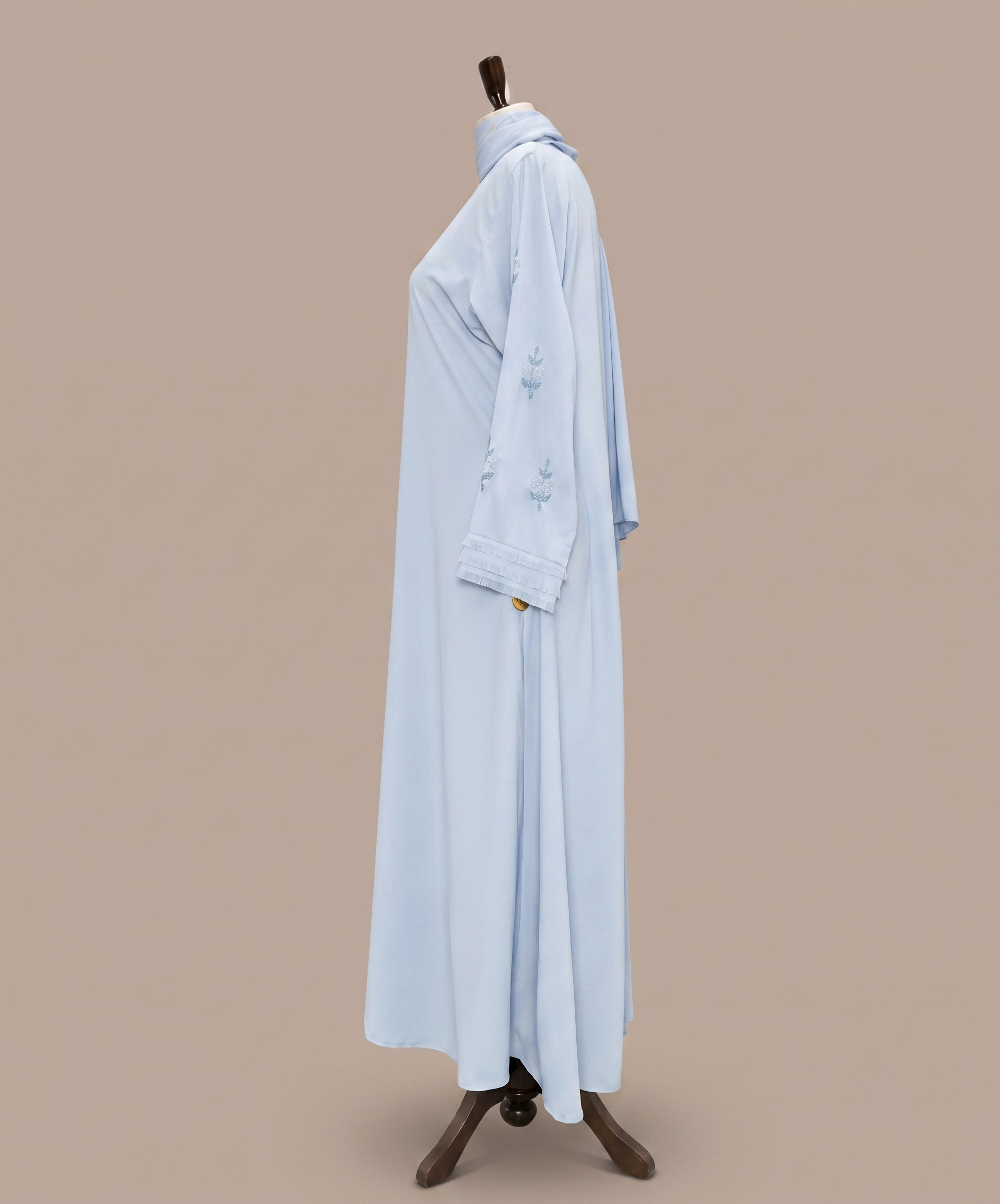 Fancy Hand-Beaded Front Open Abaya - Image 12