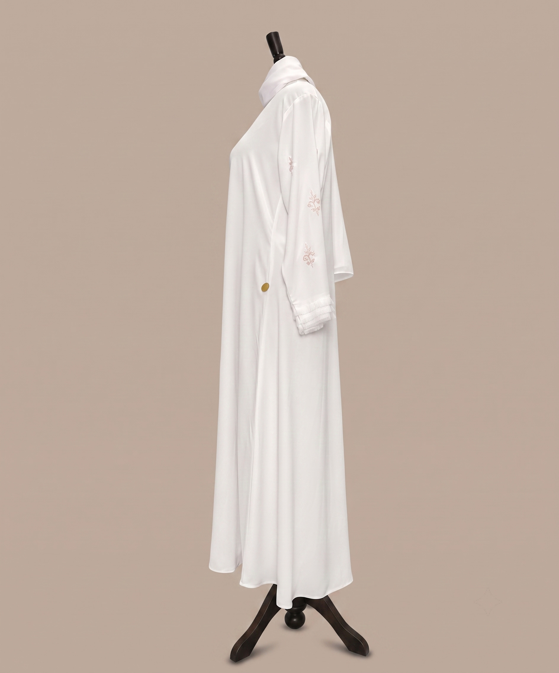 Fancy Hand-Beaded Front Open Abaya - Image 8