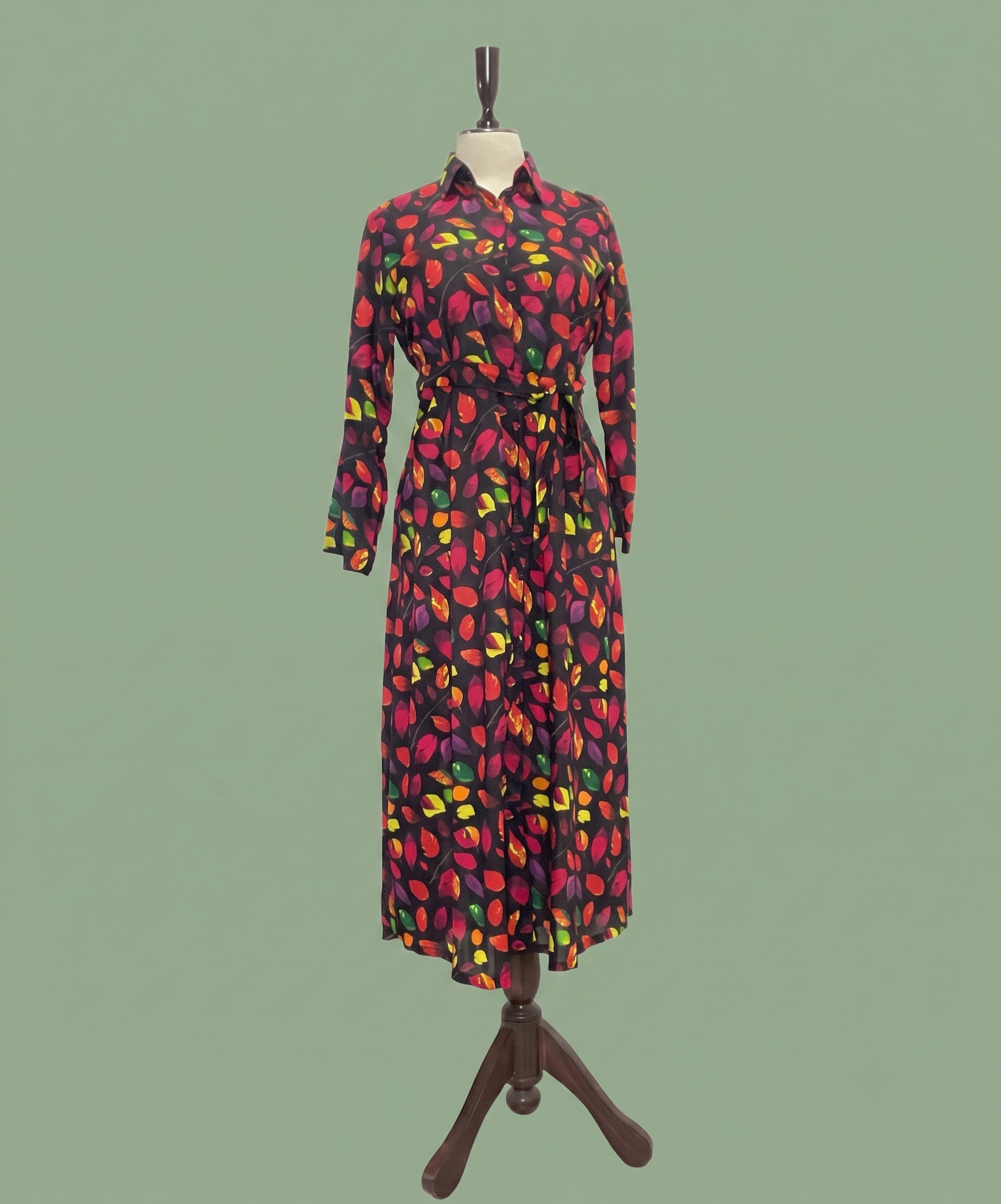 Lawn Front Open Printed Frock - Image 4