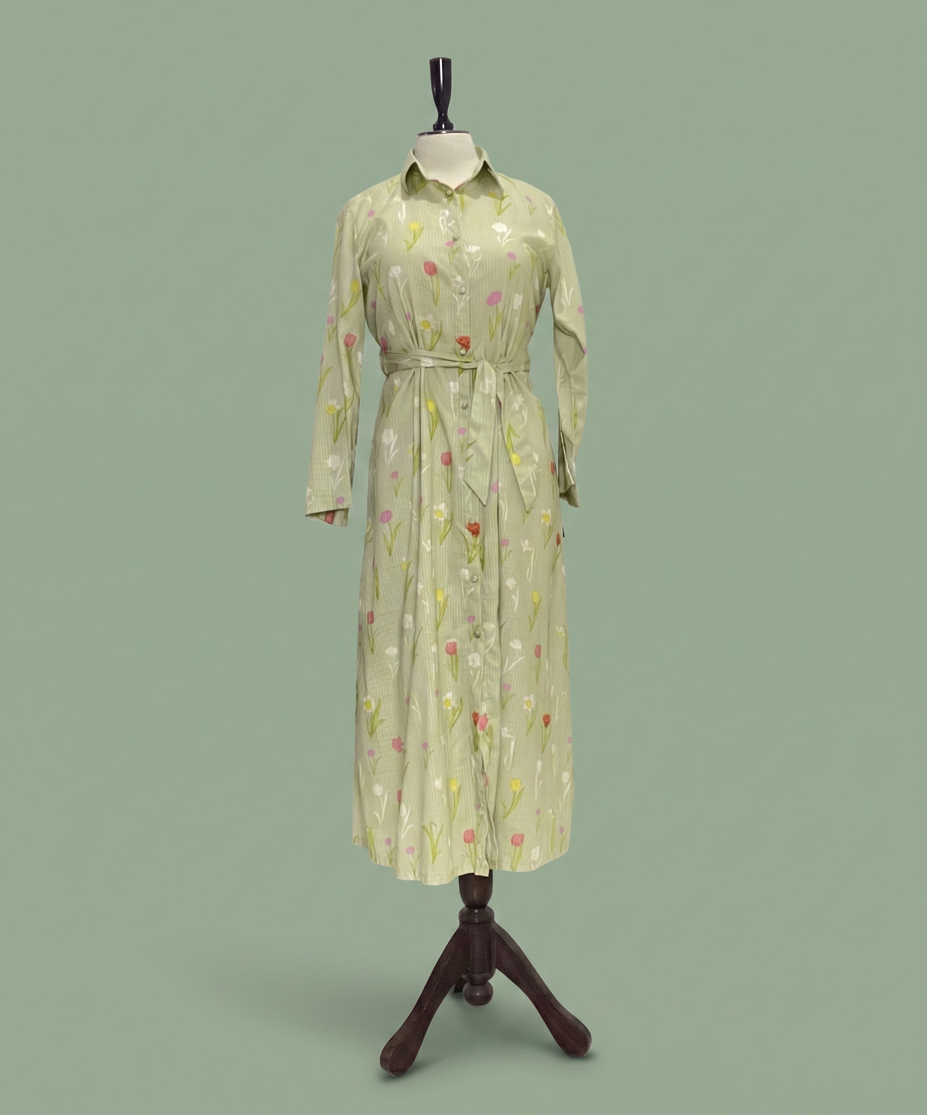 Front Open Printed Lawn Frock - Image 4
