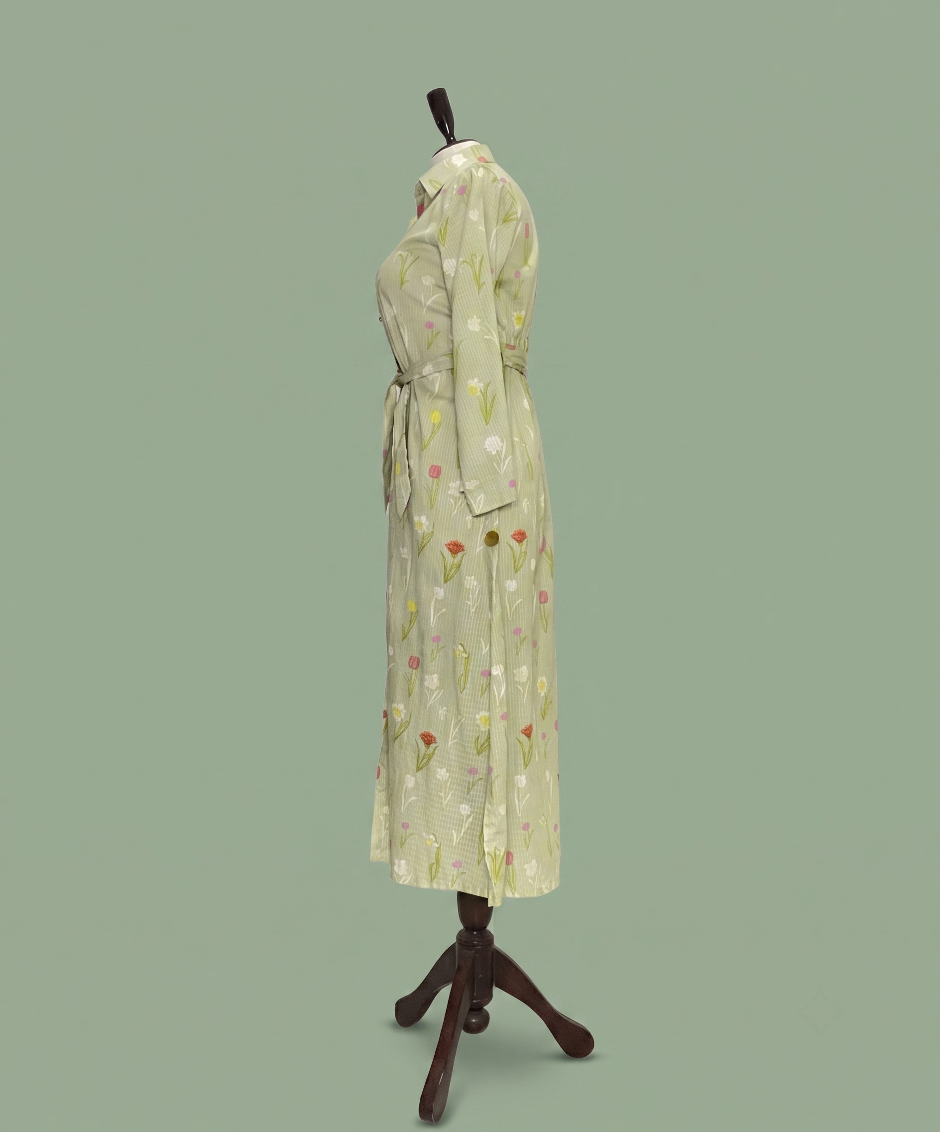 Front Open Printed Lawn Frock - Image 5