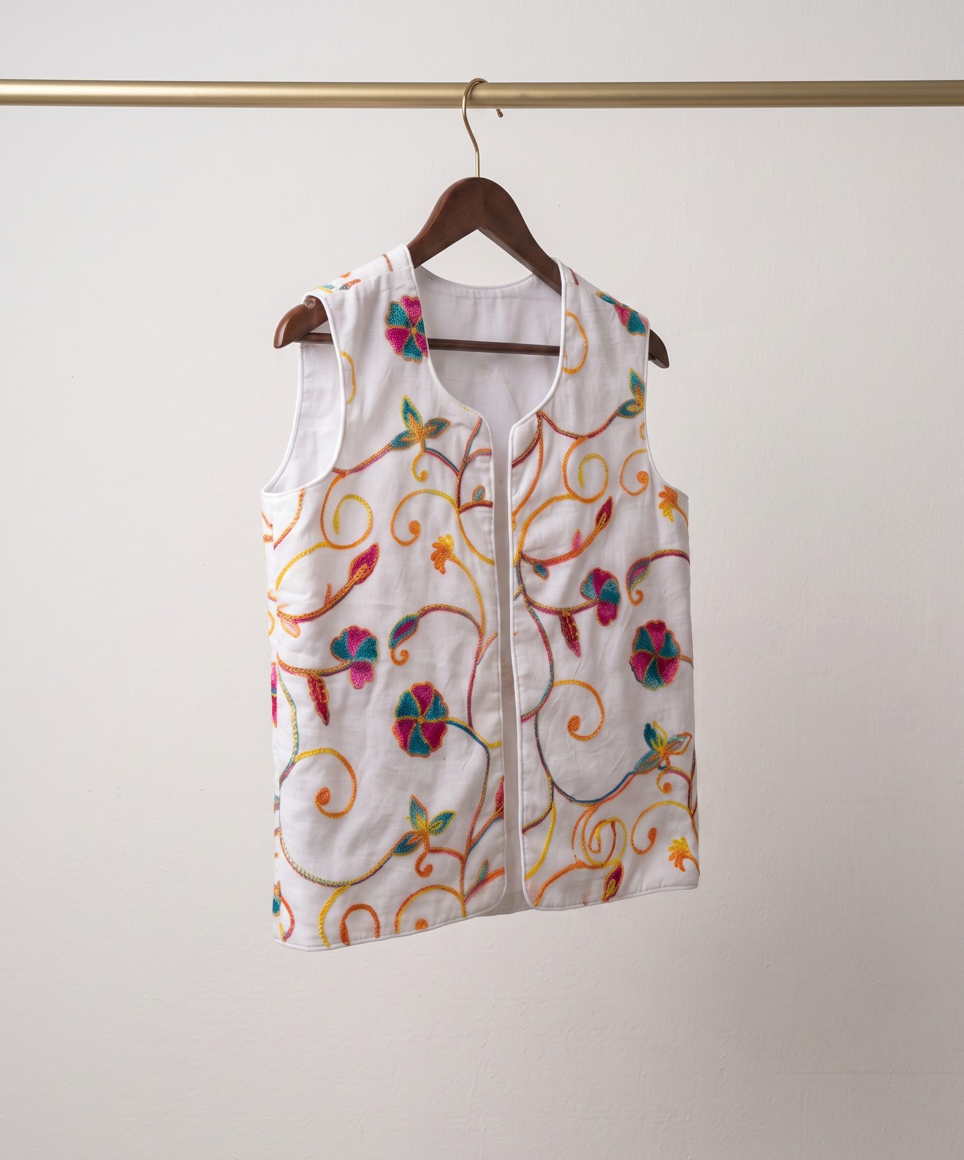 Lawn Embroidered Waist Coat - Image 2