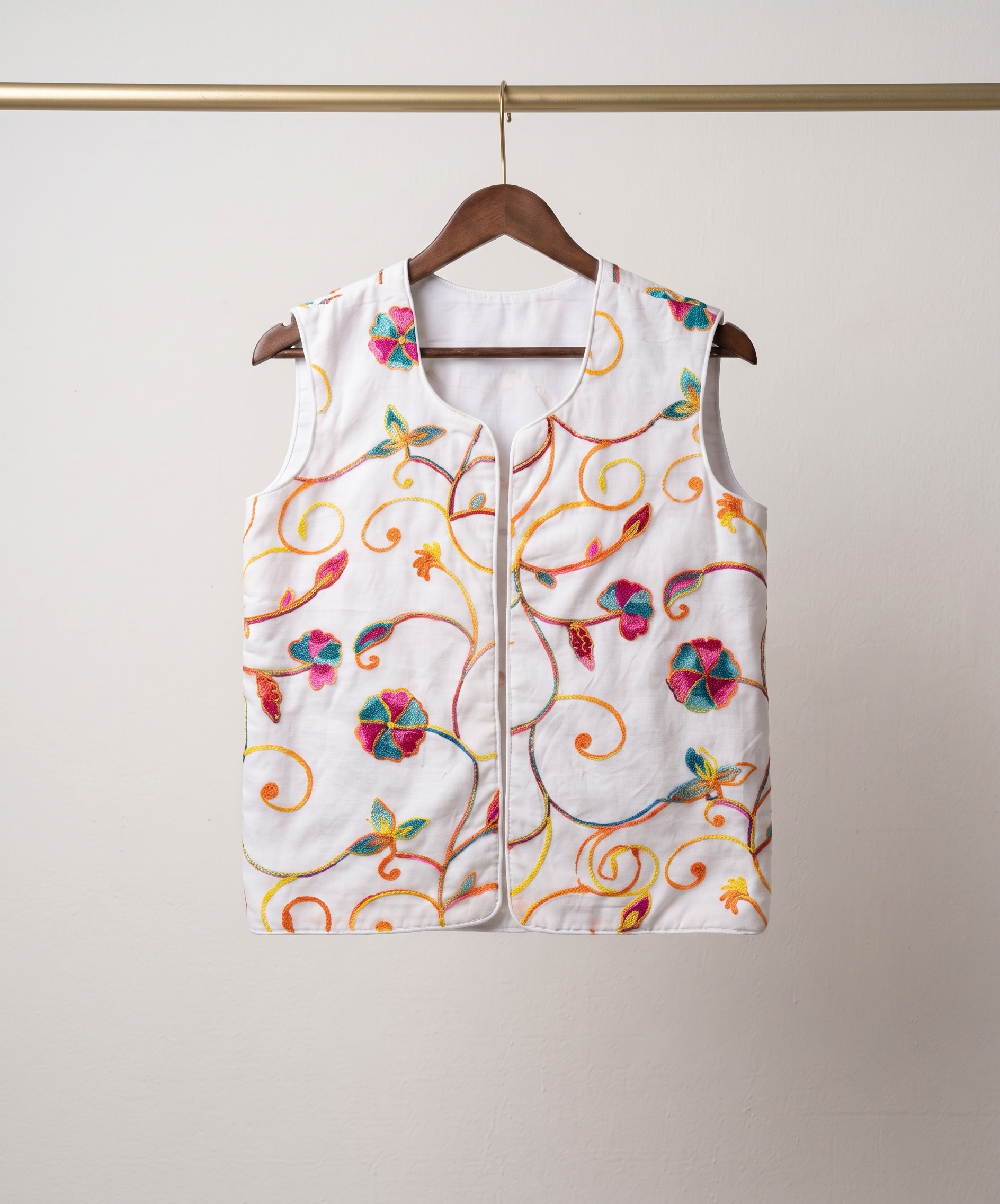 Lawn Embroidered Waist Coat