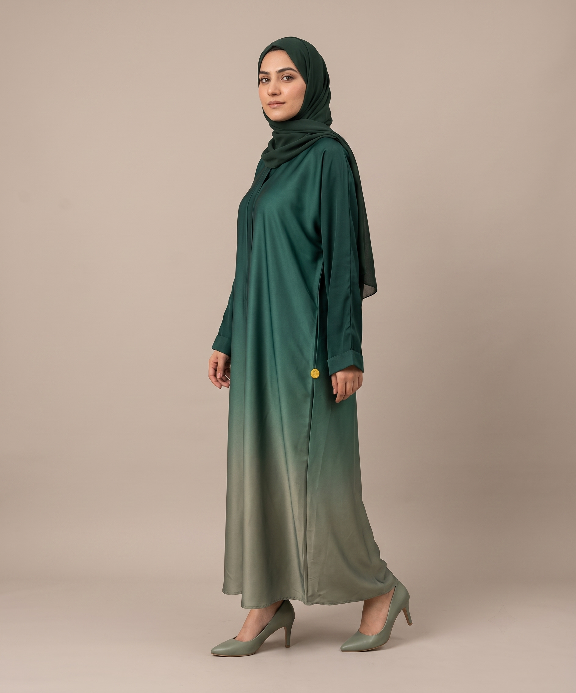 Tie & Dye Front Open Abaya - Image 7