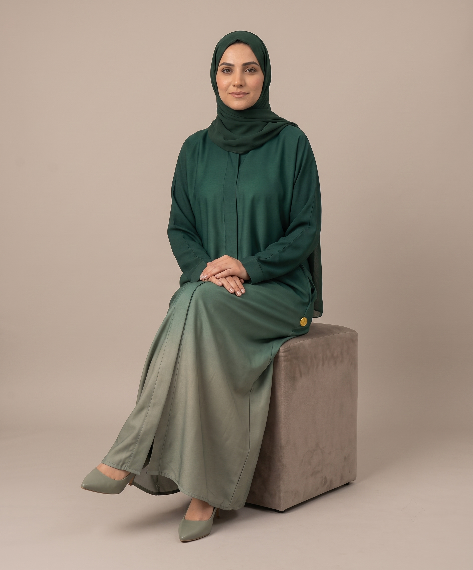 Tie & Dye Front Open Abaya - Image 8
