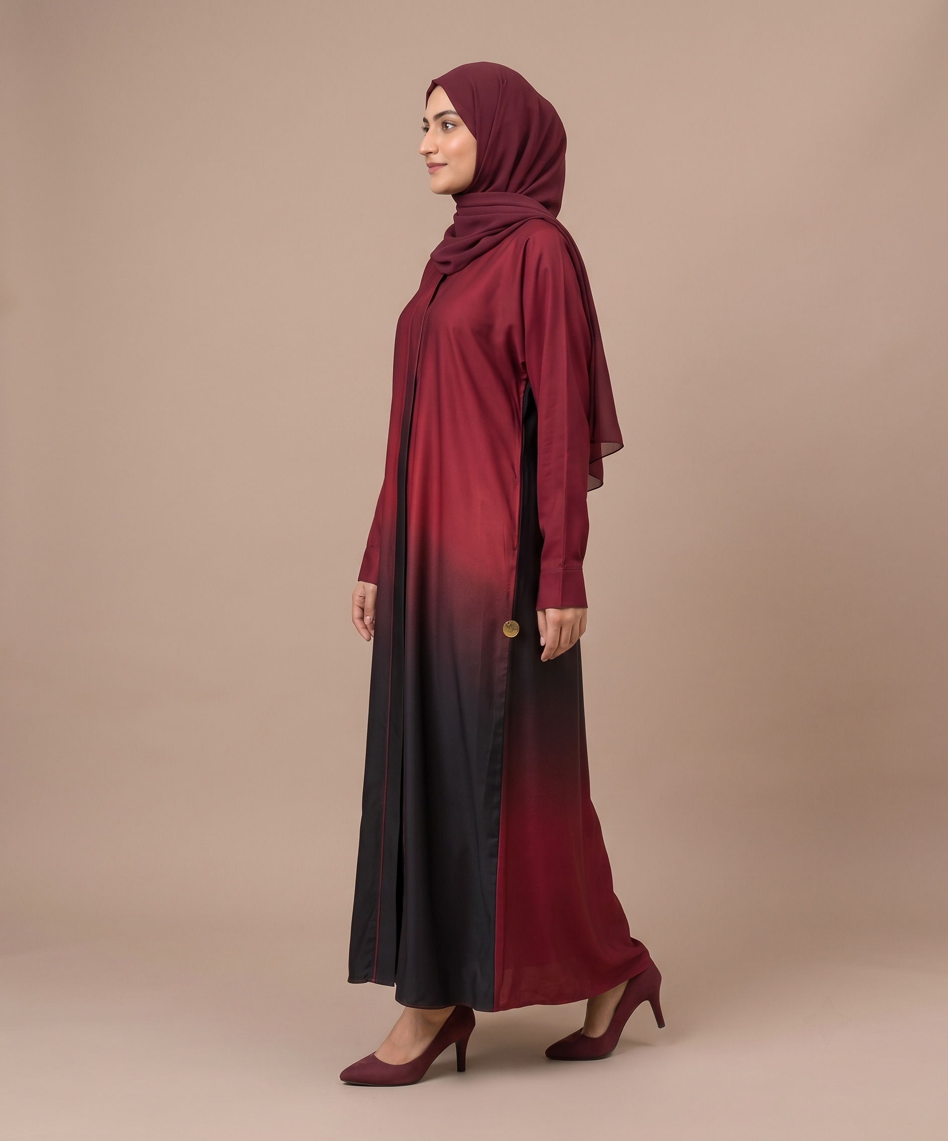 Tie & Dye Front Open Abaya - Image 12