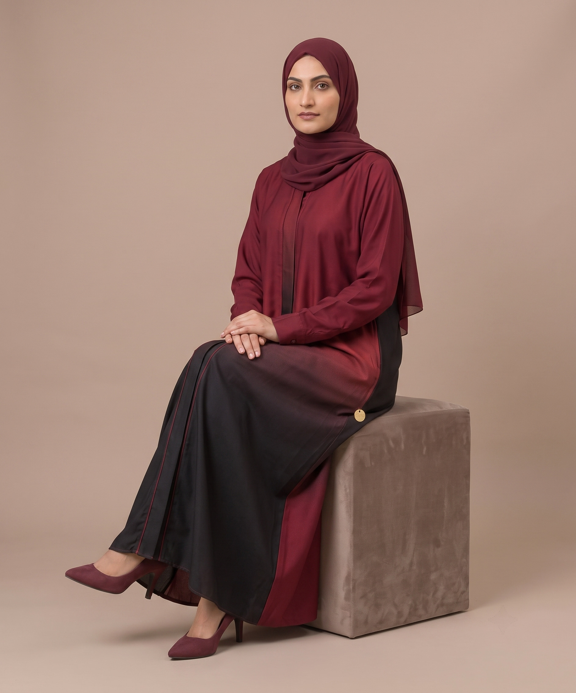 Tie & Dye Front Open Abaya - Image 13