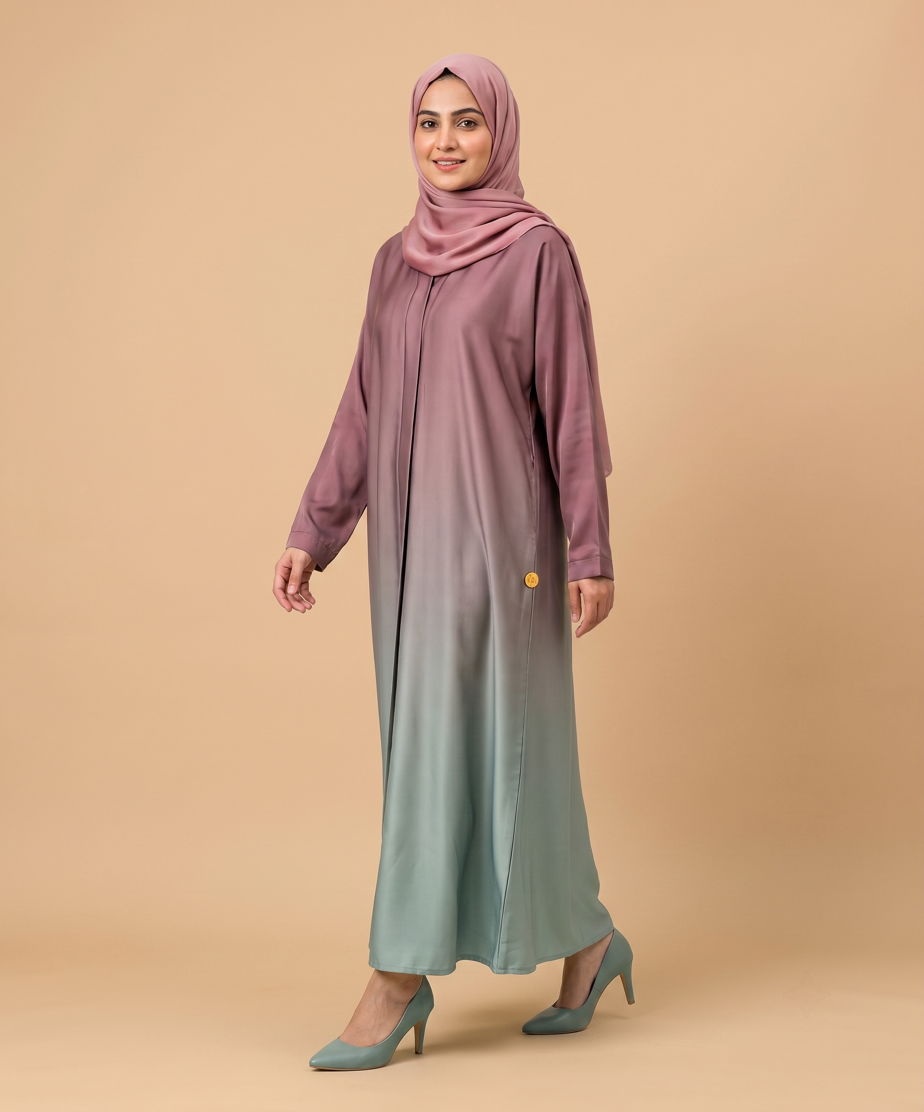 Tie & Dye Front Open Abaya