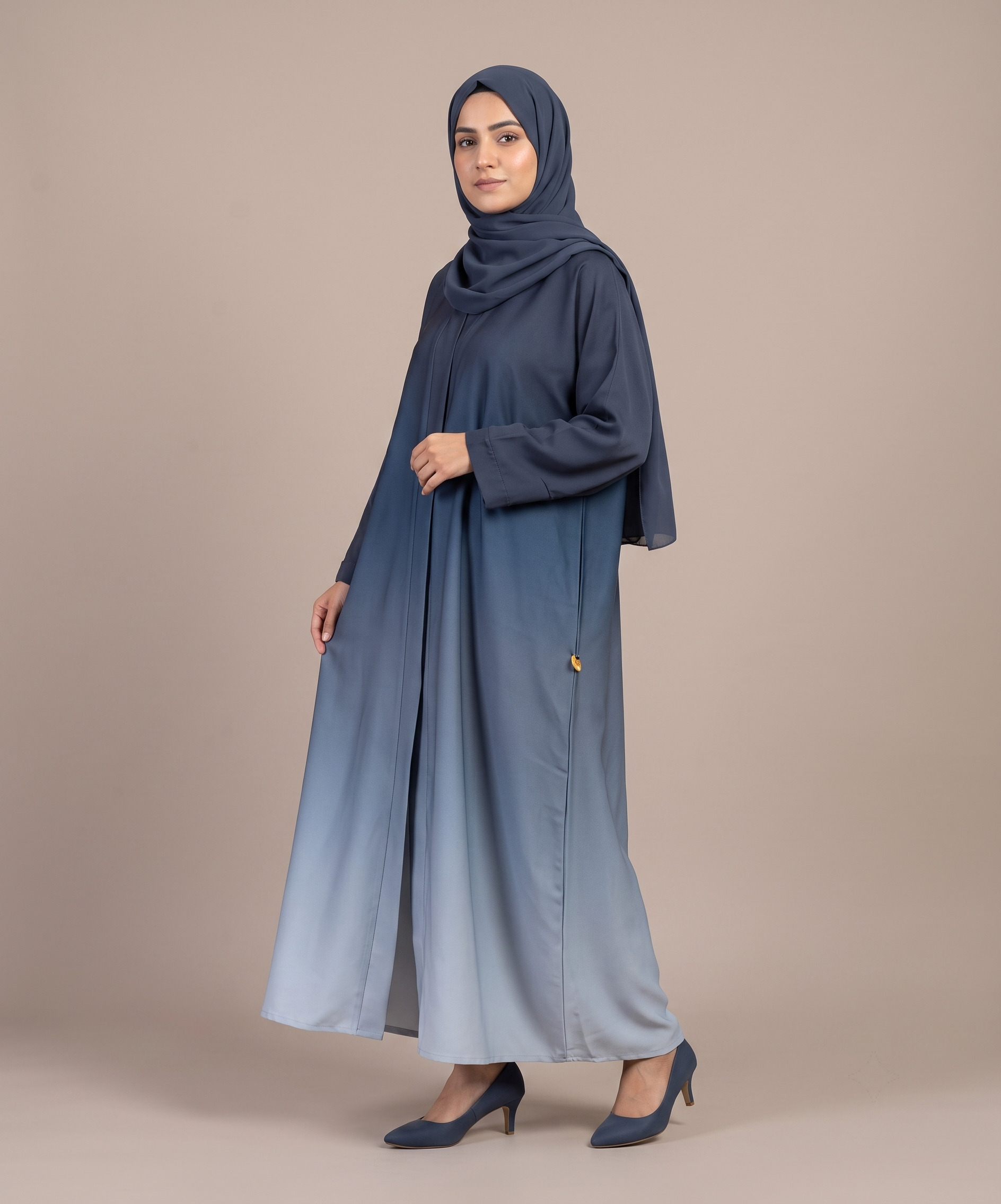 Tie & Dye Front Open Abaya - Image 16