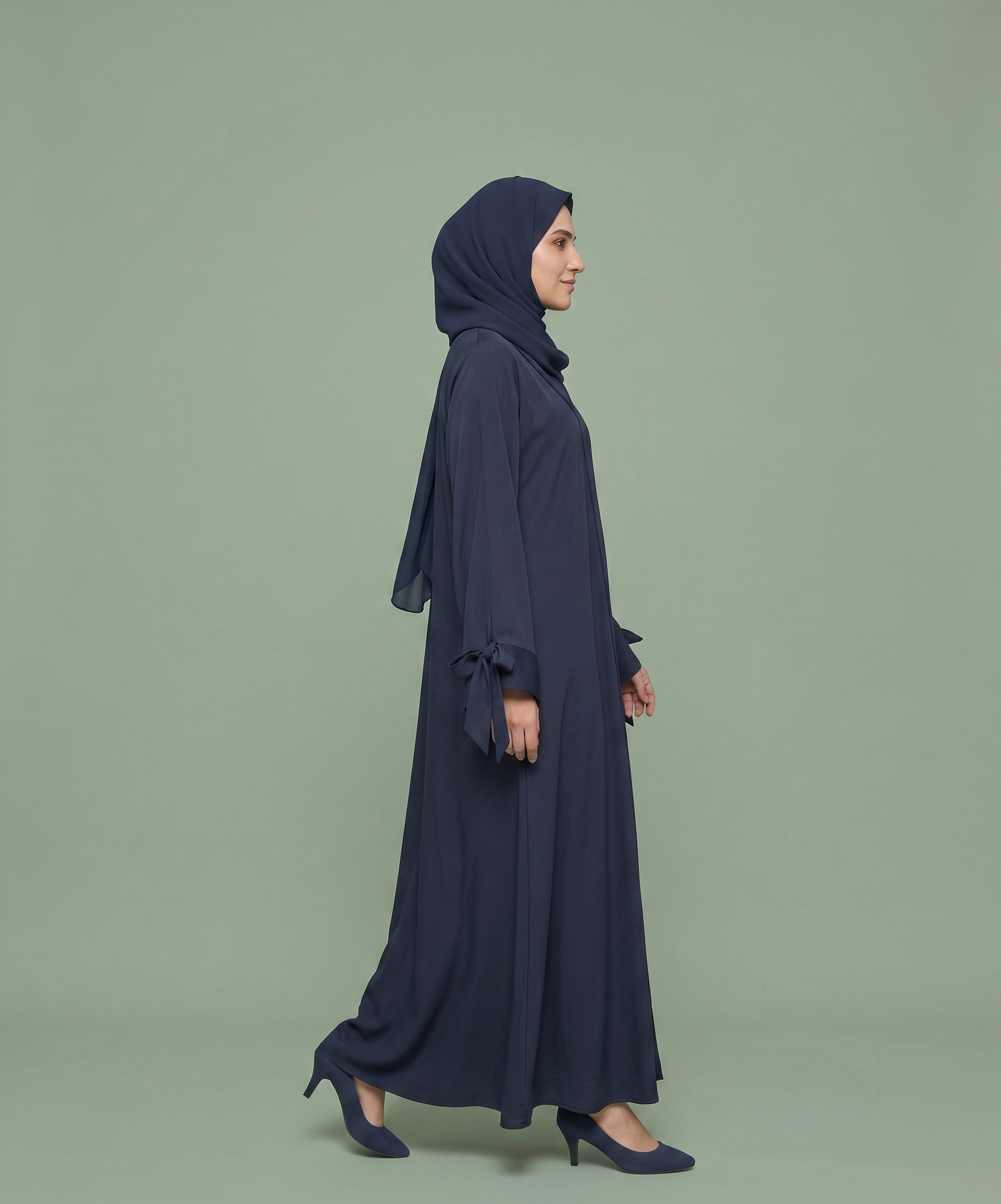 Zoom Nida Front Closed Abaya - Image 3