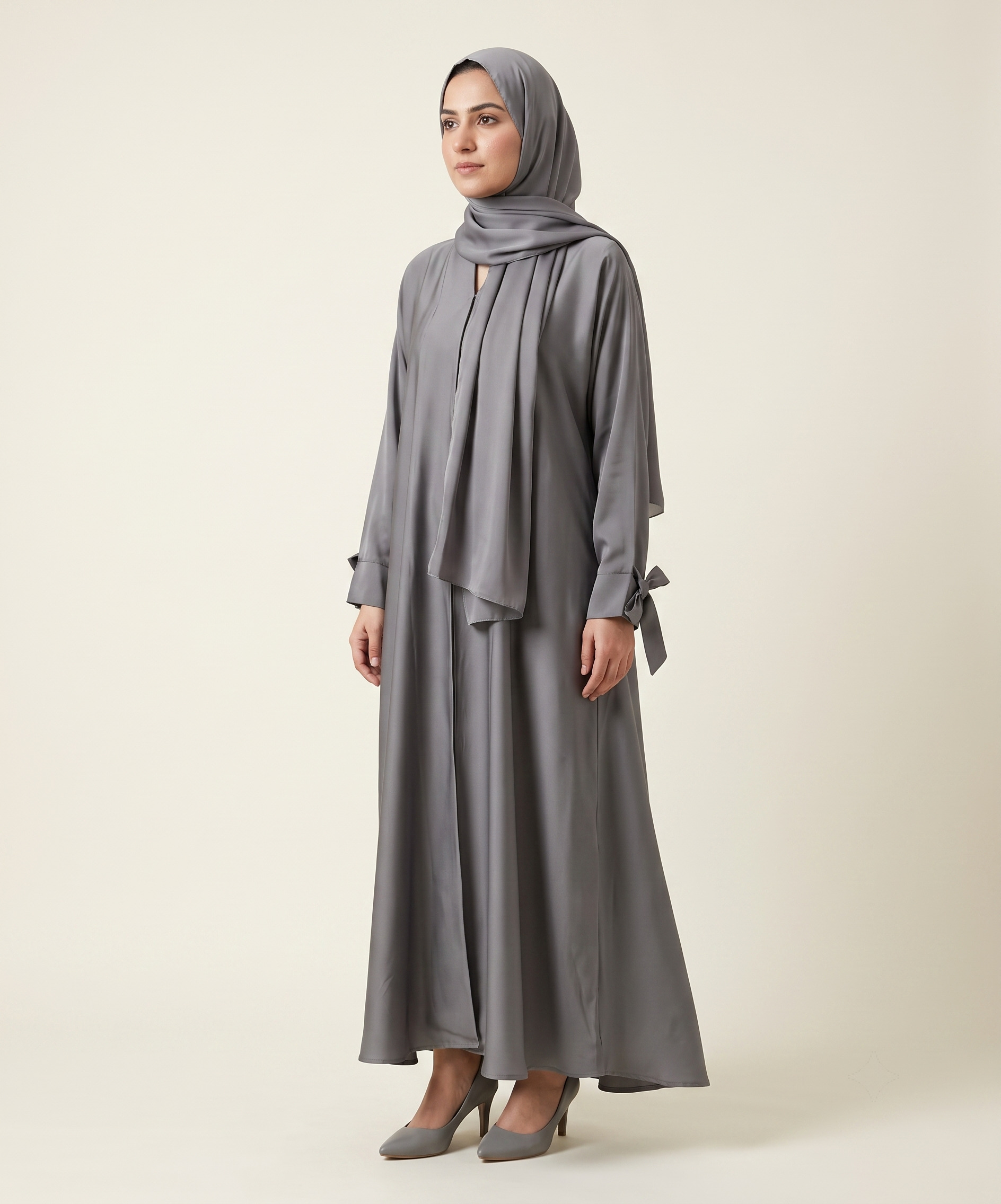 Zoom Nida Front Open Abaya - Image 10