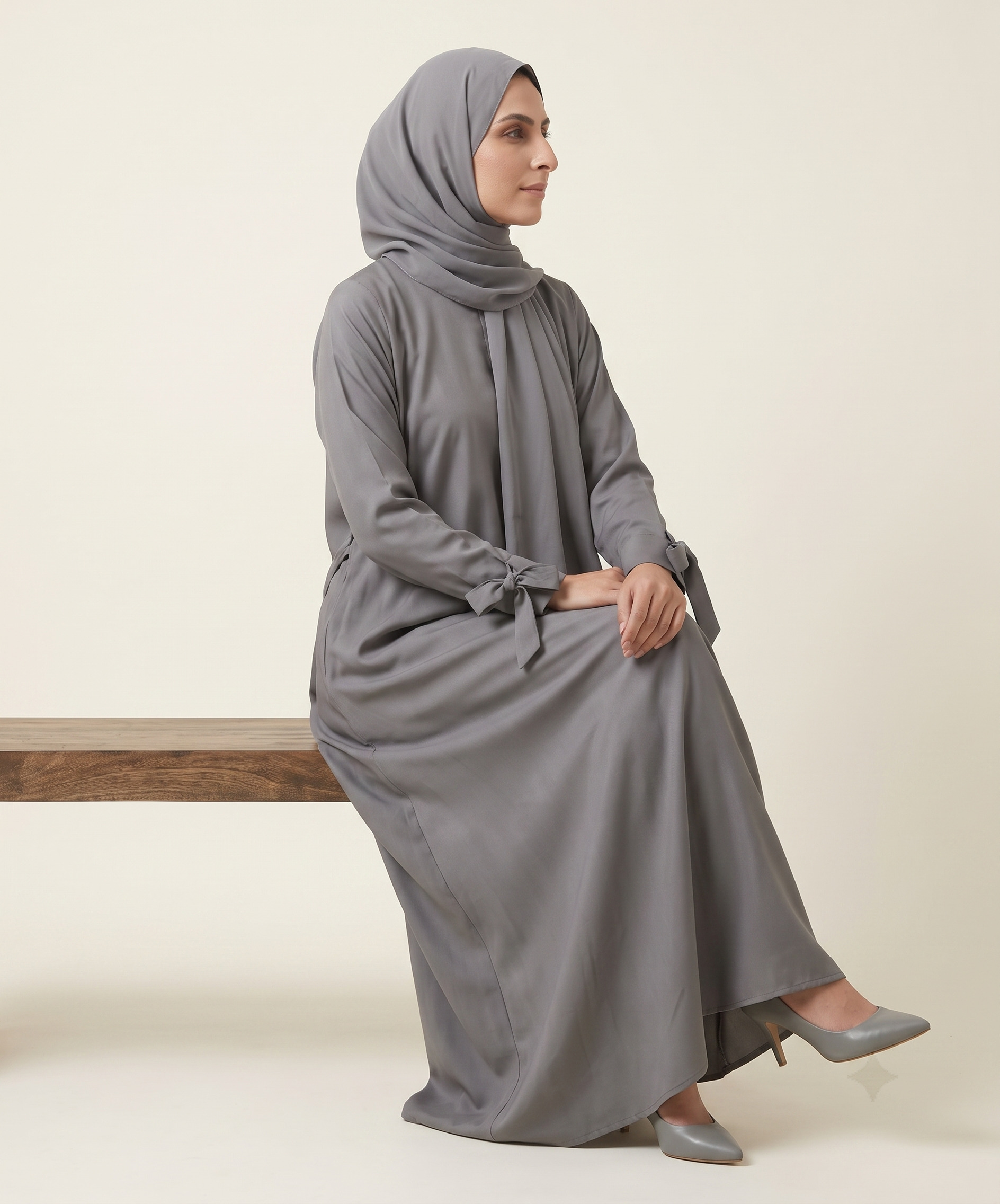 Zoom Nida Front Open Abaya - Image 12
