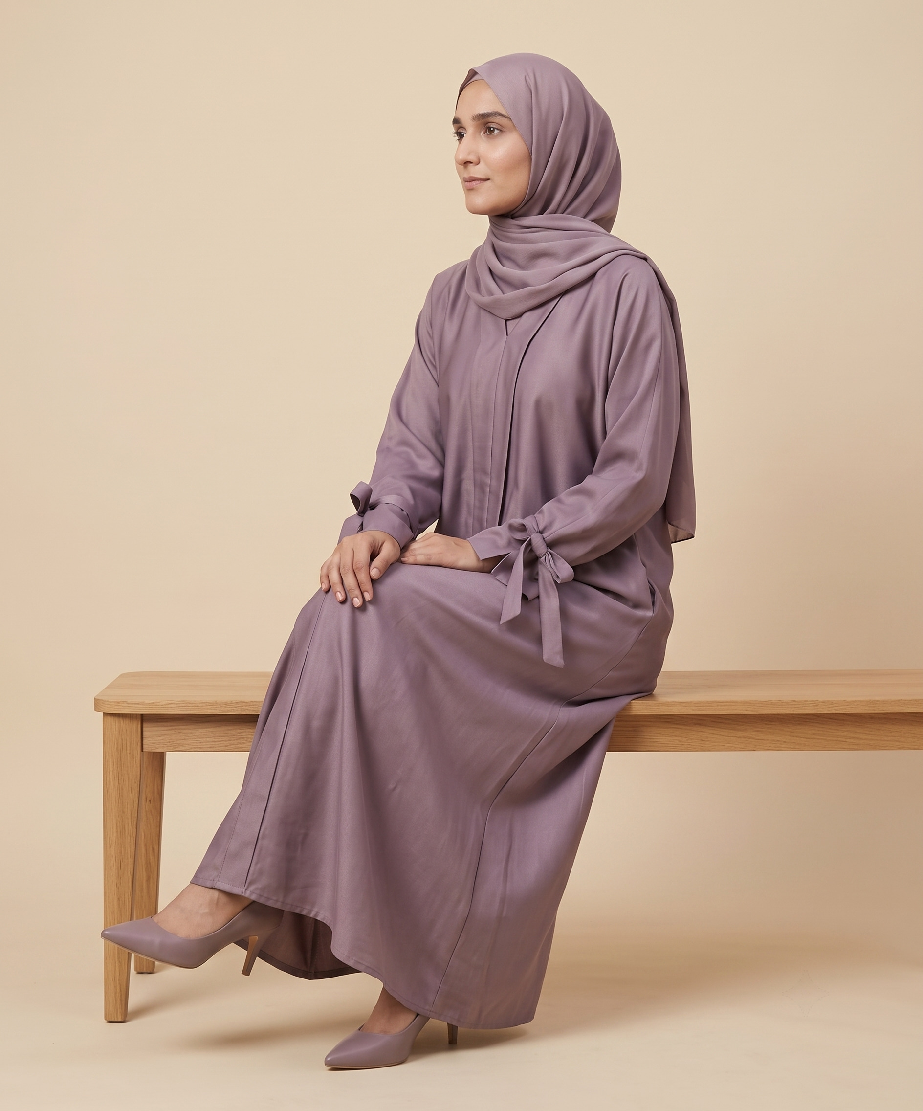 Zoom Nida Front Open Abaya - Image 17