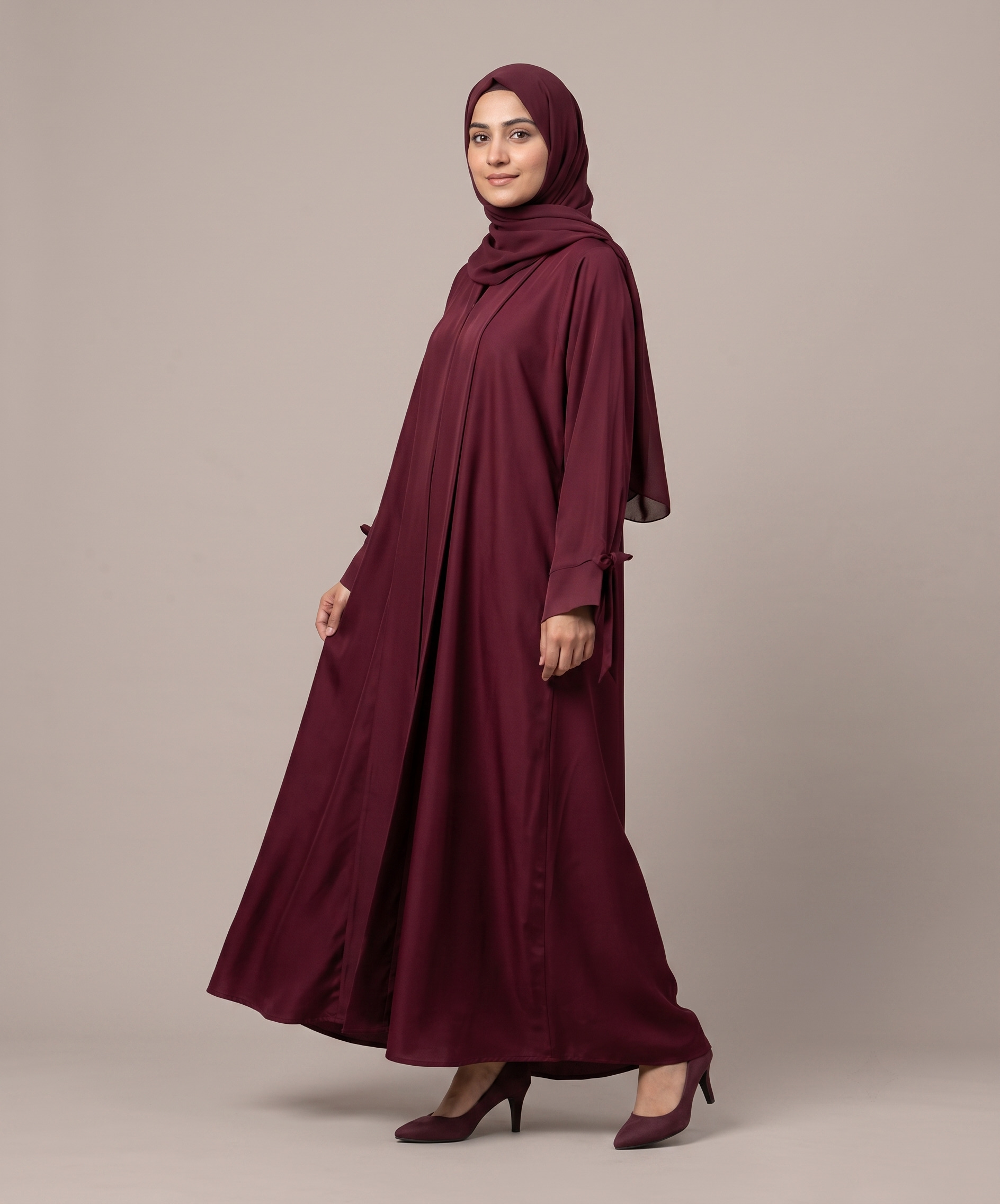 Zoom Nida Front Open Abaya