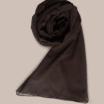 Georgette Scarf - DARK BROWN