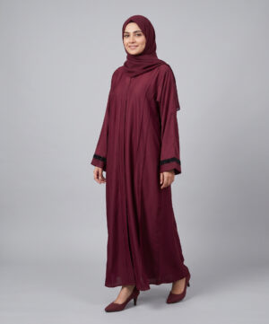 Zoom Nida Front Open Fancy Abaya