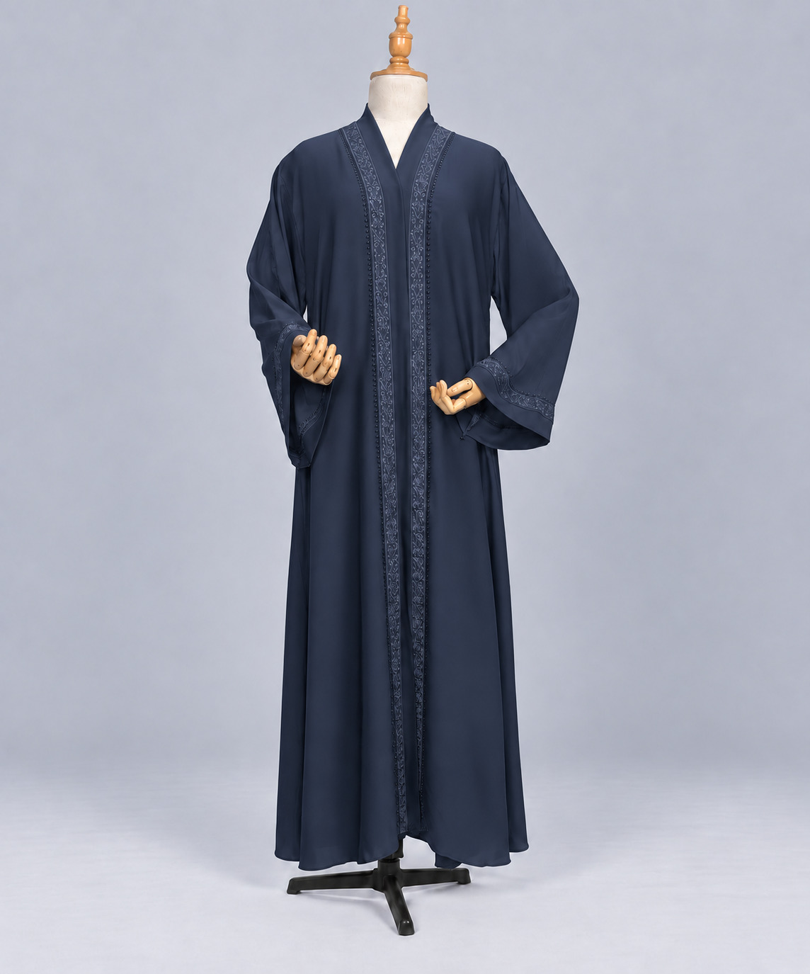 Front Open Abaya with Flared Bell Sleeves - Image 7
