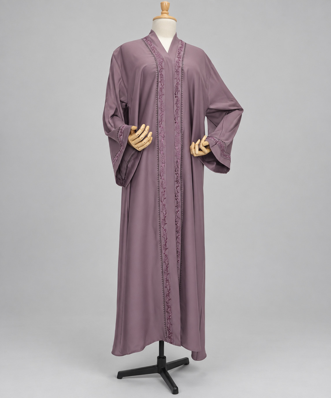 Front Open Abaya with Flared Bell Sleeves - Image 9
