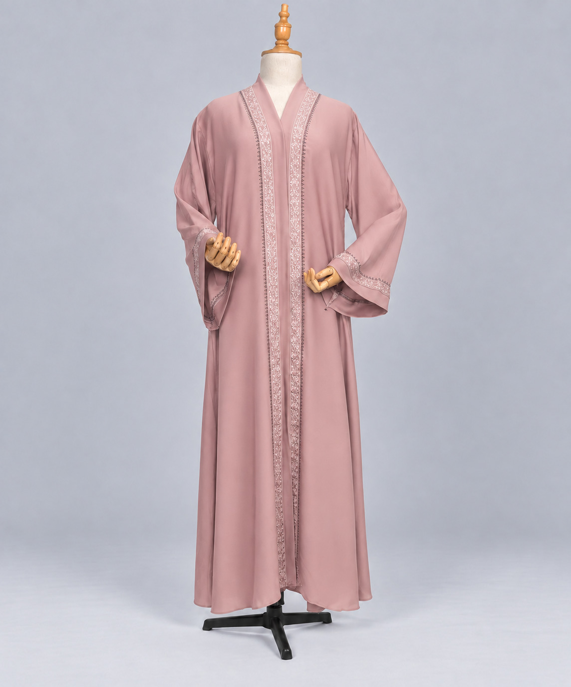 Front Open Abaya with Flared Bell Sleeves - Image 12