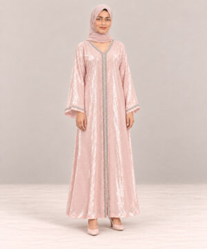 Fancy Organza Front Open Gown