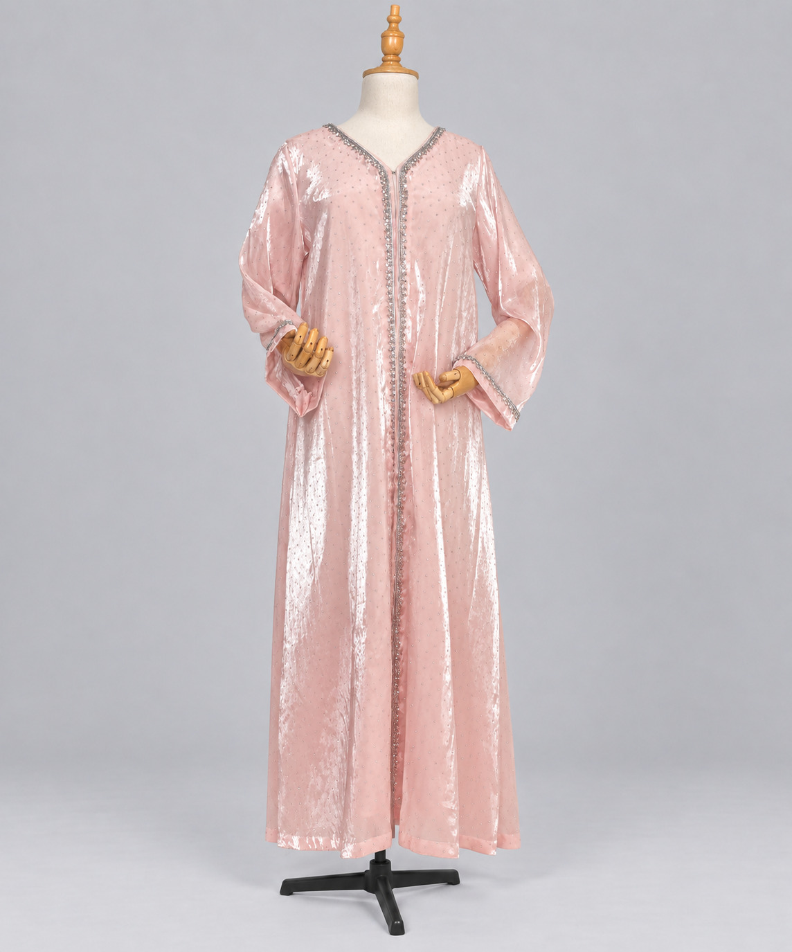 Fancy Organza Front Open Gown - Image 3